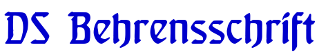 DS Behrensschrift 字体
